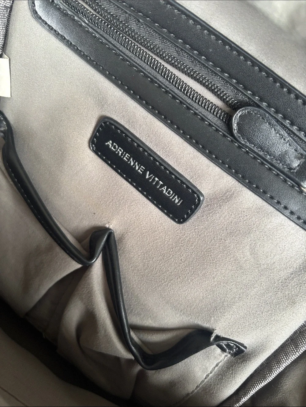 Adrienne Vittadini Small Men's Backpack in Charcoal Brown